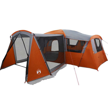 Vidaxl gezinstent met dak grijs en oranje 745 x 700 x 217 cm
