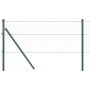 Vidaxl afrasteringspaal 7 pcs groen staal