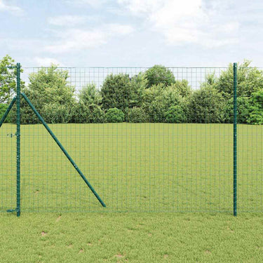 Vidaxl afrasteringspaal 13 pcs groen staal