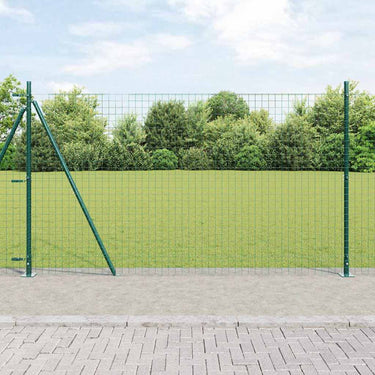 Vidaxl afrasteringspaal 13 pcs groen staal
