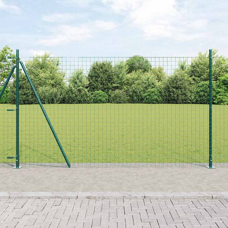 Load image into Gallery viewer, Vidaxl afrasteringspaal 13 pcs groen staal

