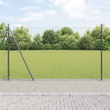 Vidaxl afrasteringspaal 13 pcs grijs staal