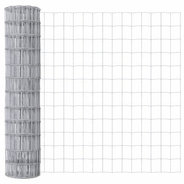Vidaxl euro hek 1,2 x 25 m pvc-gecoat ijzer