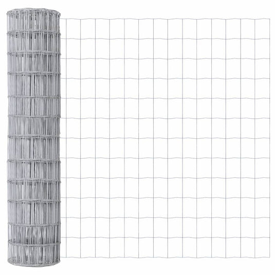 Vidaxl euro hek 1,2 x 25 m pvc-gecoat ijzer