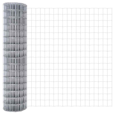 Vidaxl euro hek 1,2 x 25 m pvc-gecoat ijzer