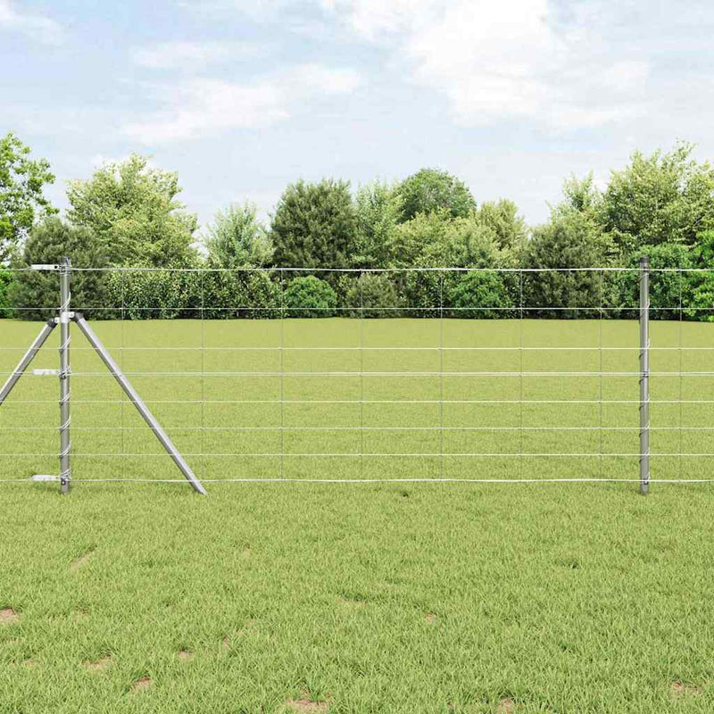 Load image into Gallery viewer, Vidaxl weidehekwerk zilver 50 x 0,8 m gegalvaniseerd staal
