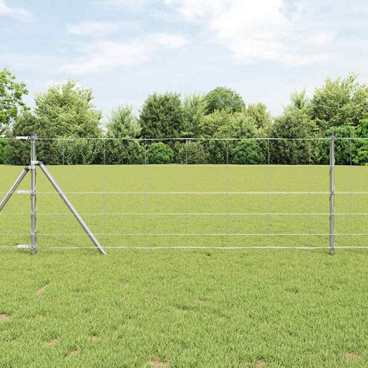 Vidaxl weidehekwerk zilver 100 x 0,8 m gegalvaniseerd staal