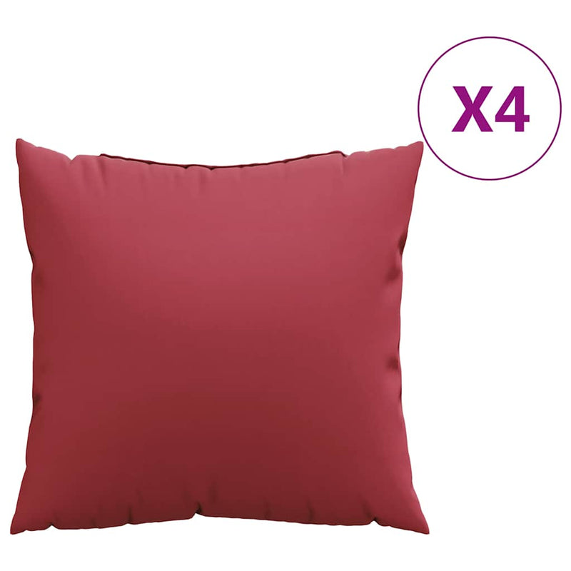 Load image into Gallery viewer, Vidaxl bankkussens 4 stuks wijnrood 60x60 cm stof
