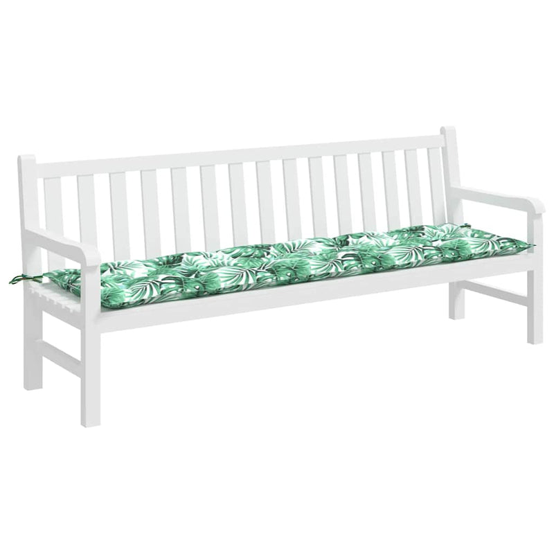 Load image into Gallery viewer, Vidaxl tuinbankkussen met bladpatroon, 200x50x7 cm, oxfordstof
