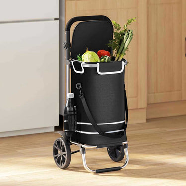 Vidaxl winkel trolley zwart 36,5 x 46,5 x 100,5 cm oxford stof