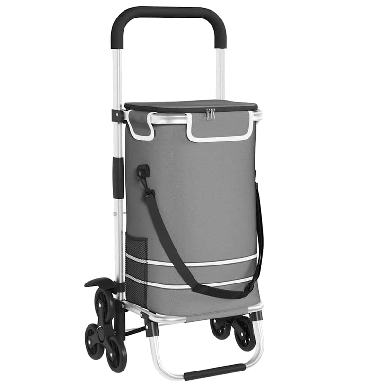 Load image into Gallery viewer, Vidaxl winkel trolley grijs 47 x 39 x 100,5 cm oxford stof
