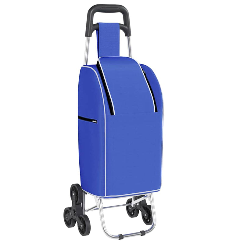 Load image into Gallery viewer, Vidaxl winkel trolley blauw 39,5 x 33 x 93 cm oxford stof
