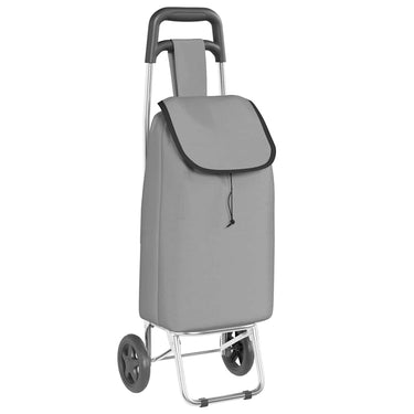 Vidaxl winkel trolley grijs 35 x 28 x 92 cm oxford stof