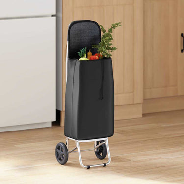 Vidaxl winkel trolley zwart 35 x 28 x 92 cm oxford stof