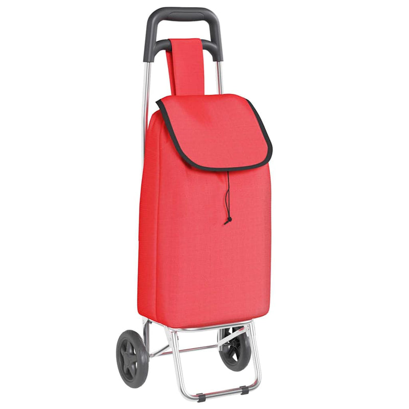 Load image into Gallery viewer, Vidaxl winkel trolley rood 35 x 28 x 92 cm oxford stof
