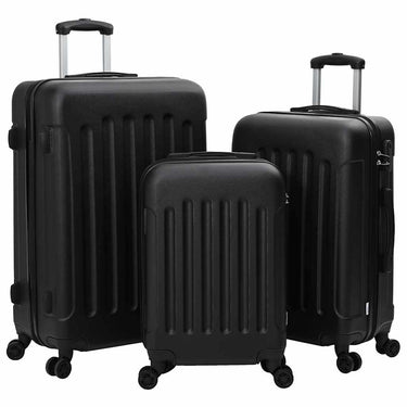 Vidaxl koffer met slot 3 pcs zwart 50 x 31 x 78 cm abs kunststof