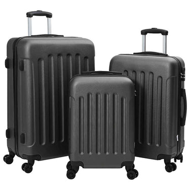 Vidaxl koffer met slot 3 pcs donkergrijs 50 x 31 x 78 cm abs kunststof