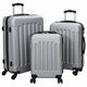 Vidaxl koffer met slot 3 pcs zilver 50 x 31 x 78 cm abs kunststof