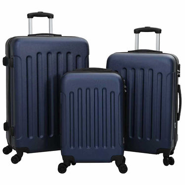 Vidaxl koffer met slot 3 pcs donkerblauw 50 x 31 x 78 cm abs kunststof