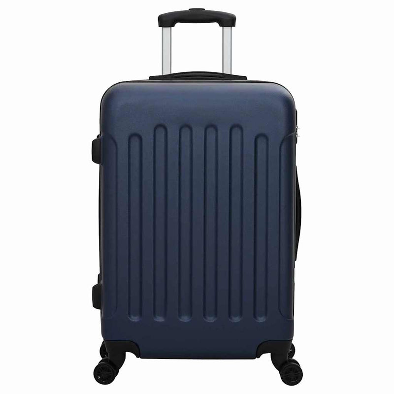 Load image into Gallery viewer, Vidaxl koffer met slot 3 pcs donkerblauw 50 x 31 x 78 cm abs kunststof
