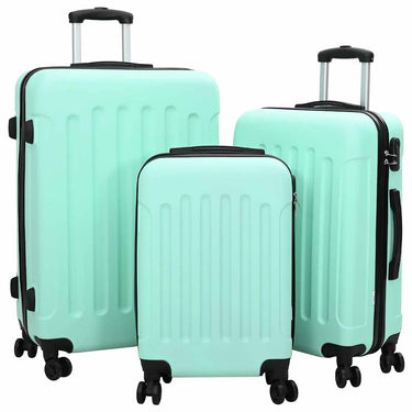 Vidaxl koffer met slot 3 pcs mintgroen 50 x 31 x 78 cm abs kunststof