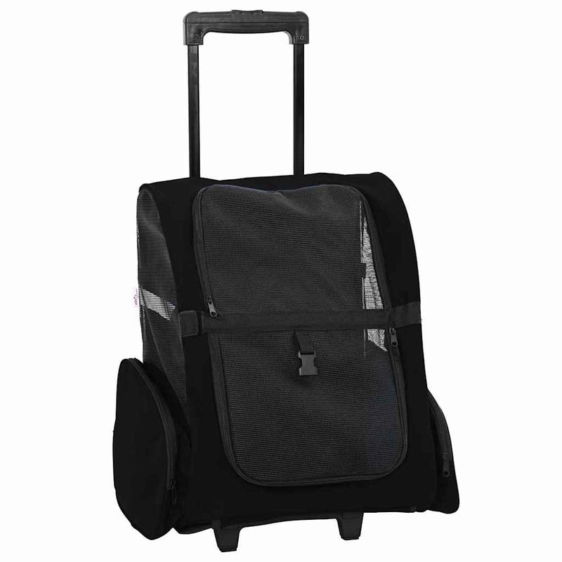 Load image into Gallery viewer, Vidaxl huisdierentrolley 3-in-1 48x32x(57-106) cm oxford stof zwart
