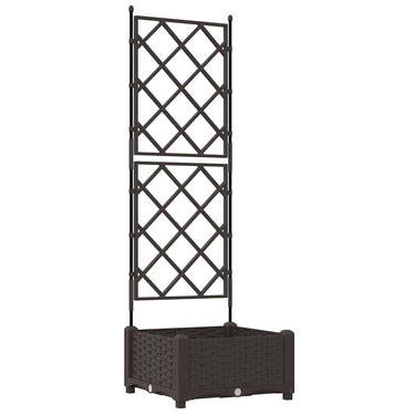 Vidaxl tuin bloempot bruin 40 x 40 x 125,5 cm staal