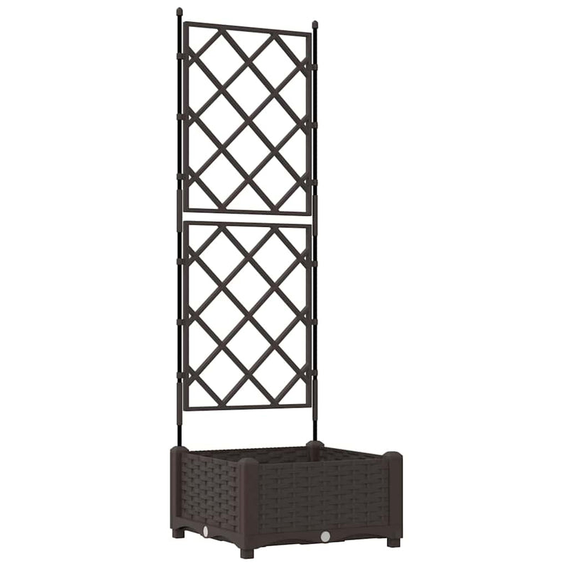 Load image into Gallery viewer, Vidaxl tuin bloempot bruin 40 x 40 x 125,5 cm staal

