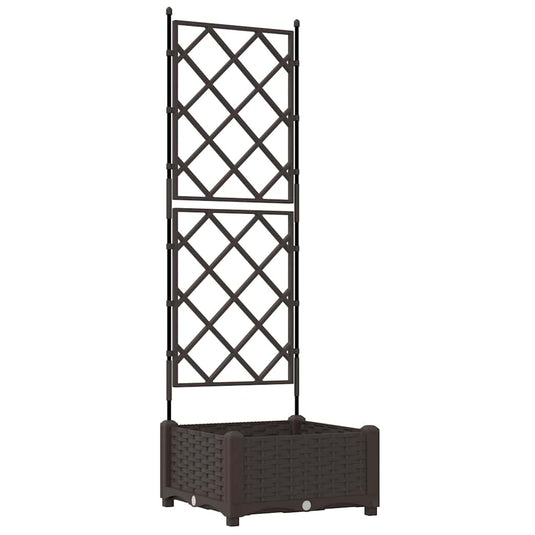 Vidaxl tuin bloempot bruin 40 x 40 x 125,5 cm staal