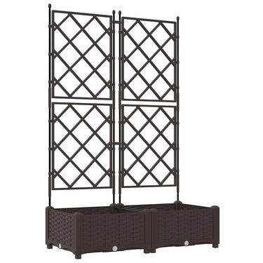 Vidaxl tuin bloempot 2 pcs bruin 80 x 40 x 125,5 cm staal