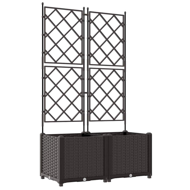 Load image into Gallery viewer, Vidaxl tuin bloempot 2 pcs bruin 80 x 40 x 143 cm staal
