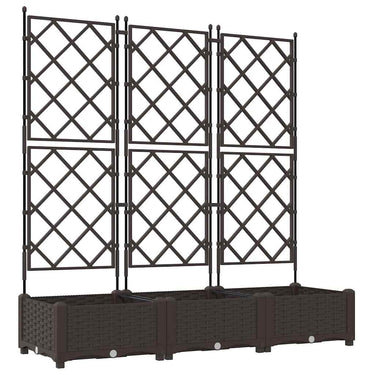 Vidaxl tuin bloempot 3 pcs bruin 120 x 40 x 125,5 cm staal