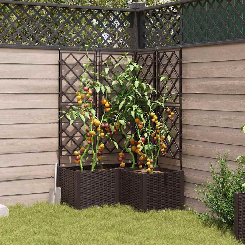 Load image into Gallery viewer, Vidaxl tuin bloempot 3 pcs bruin 80 x 80 x 143 cm staal

