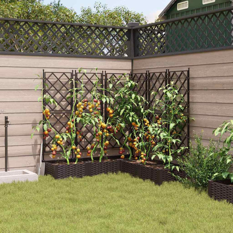 Load image into Gallery viewer, Vidaxl tuin bloempot 5 pcs bruin 120 x 120 x 125,5 cm staal
