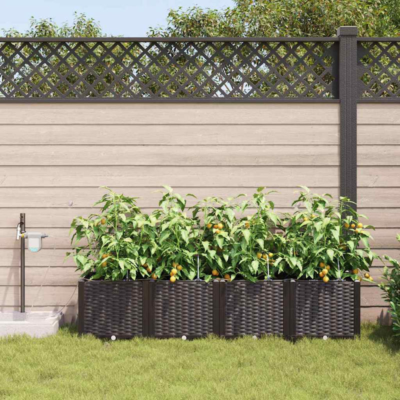 Load image into Gallery viewer, Vidaxl tuin bloempot 4 pcs bruin staal
