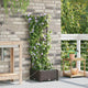 Vidaxl tuin bloempot bruin 40 x 40 x 126 cm staal