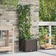 Vidaxl tuin bloempot bruin 40 x 40 x 142 cm staal