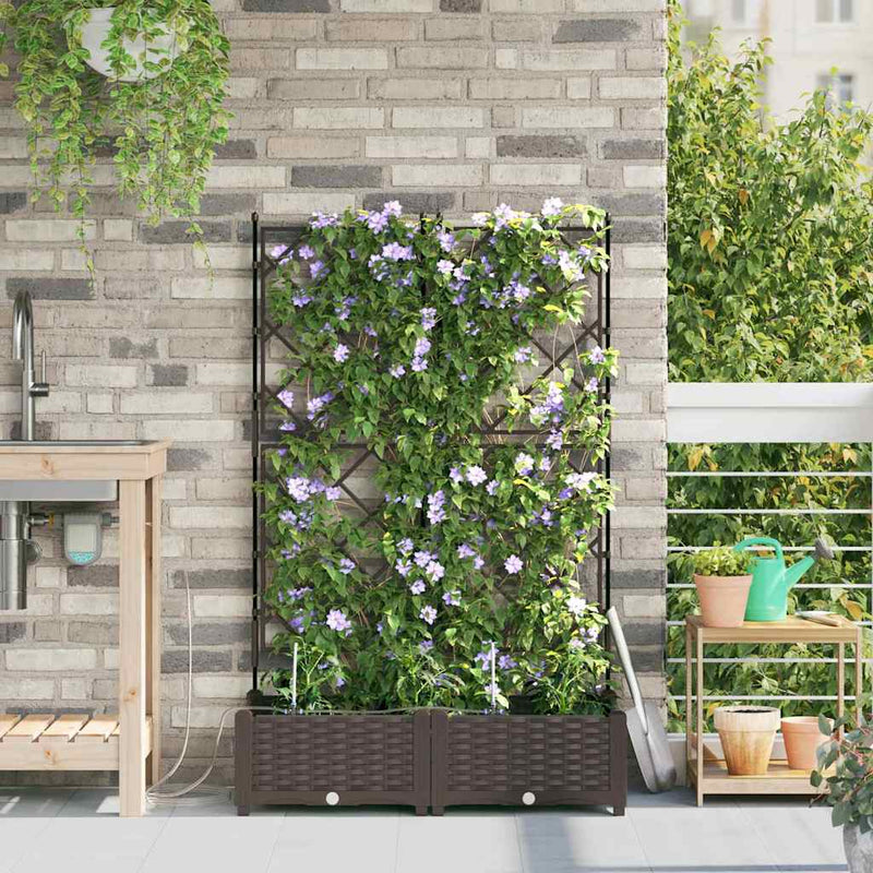 Load image into Gallery viewer, Vidaxl tuin bloempot 2 pcs bruin staal

