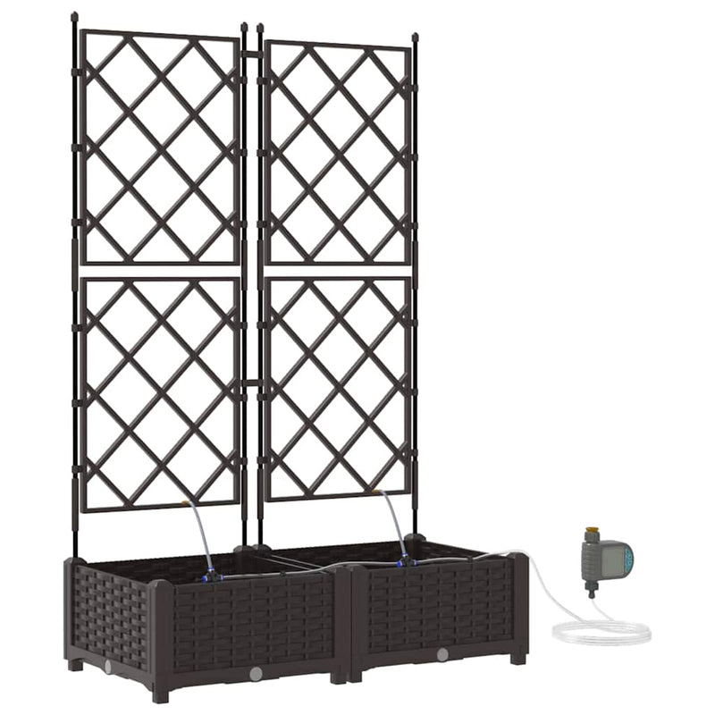 Load image into Gallery viewer, Vidaxl tuin bloempot 2 pcs bruin staal
