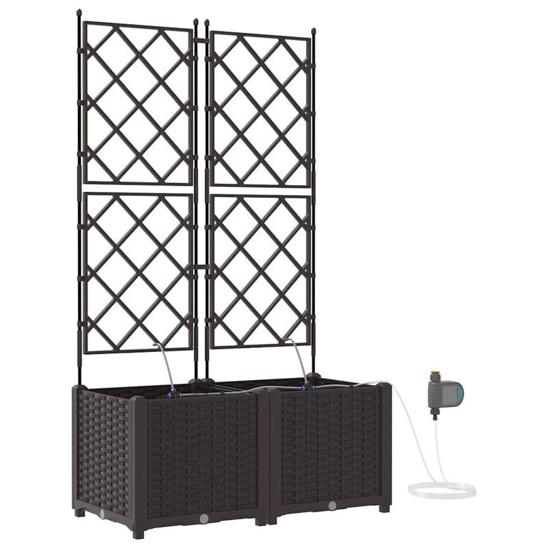 Load image into Gallery viewer, Vidaxl tuin bloempot 2 pcs bruin staal
