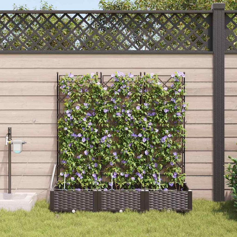 Load image into Gallery viewer, Vidaxl tuin bloempot 3 pcs bruin staal
