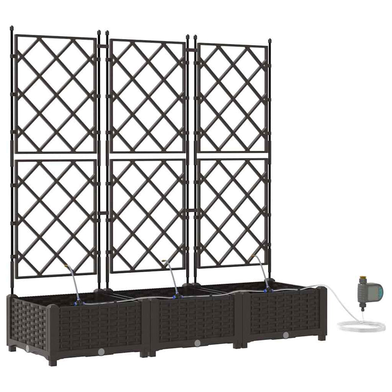 Load image into Gallery viewer, Vidaxl tuin bloempot 3 pcs bruin staal
