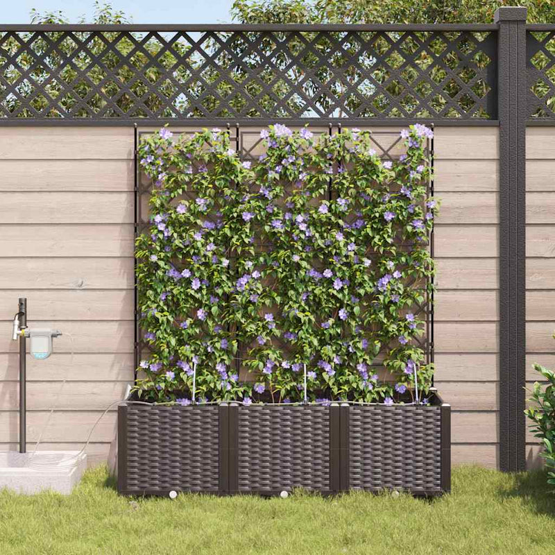 Load image into Gallery viewer, Vidaxl tuin bloempot 3 pcs bruin staal
