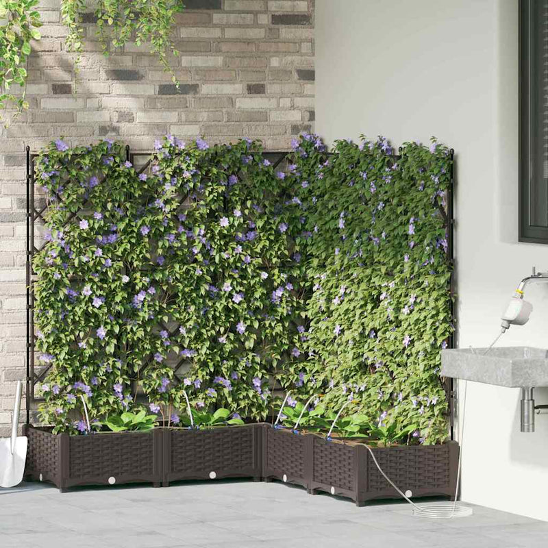 Load image into Gallery viewer, Vidaxl tuin bloempot 5 pcs bruin staal
