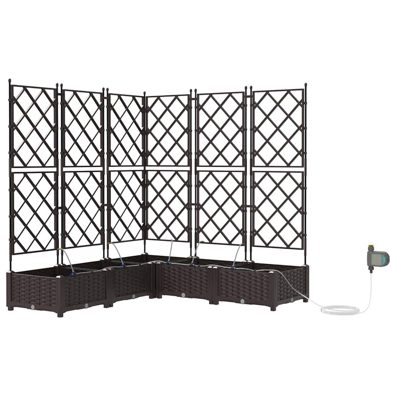 Load image into Gallery viewer, Vidaxl tuin bloempot 5 pcs bruin staal
