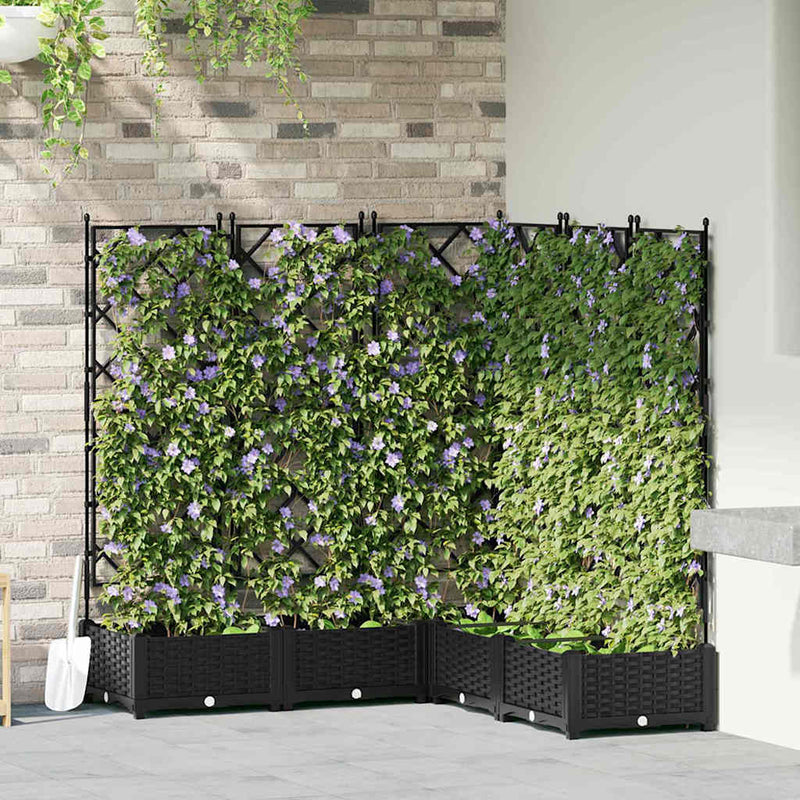 Load image into Gallery viewer, Vidaxl tuin bloempot 5 pcs zwart 120 x 120 x 125,5 cm staal
