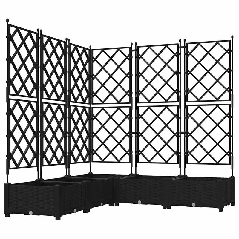 Load image into Gallery viewer, Vidaxl tuin bloempot 5 pcs zwart 120 x 120 x 125,5 cm staal
