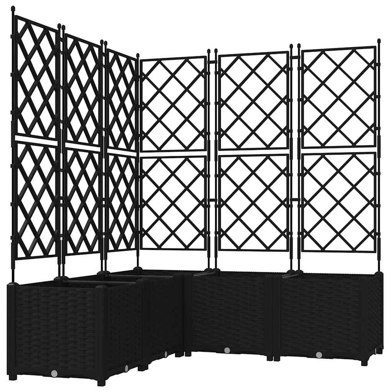 Load image into Gallery viewer, Vidaxl tuin bloempot 5 pcs zwart 120 x 120 x 143 cm staal
