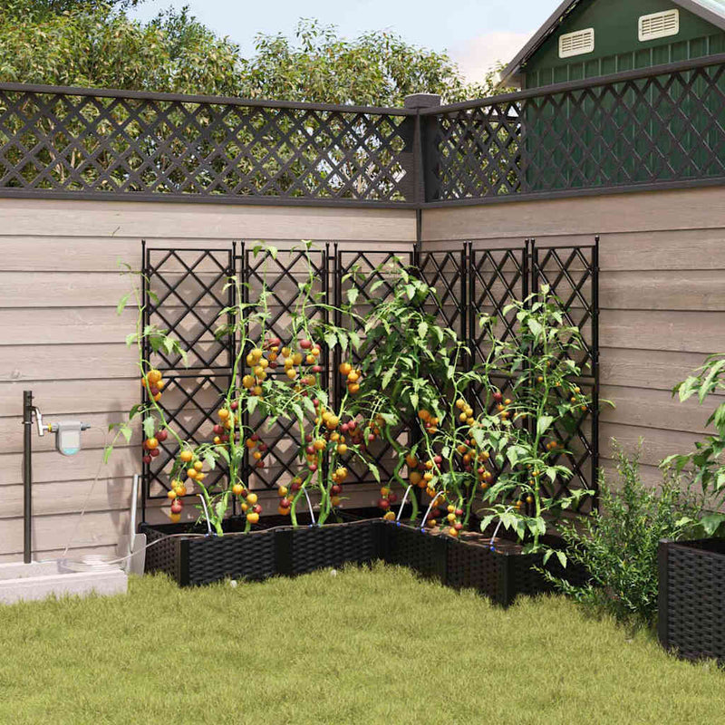 Load image into Gallery viewer, Vidaxl tuin bloempot 5 pcs zwart staal
