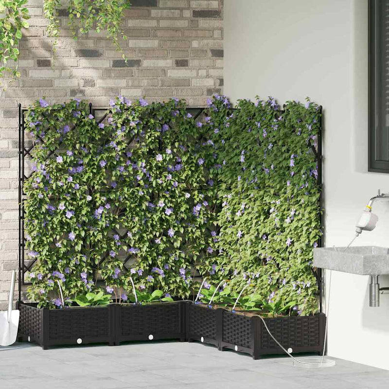 Load image into Gallery viewer, Vidaxl tuin bloempot 5 pcs zwart staal
